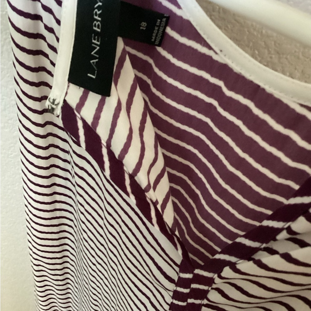 Purple and White Striped Tank Top - Picture 3 of 3